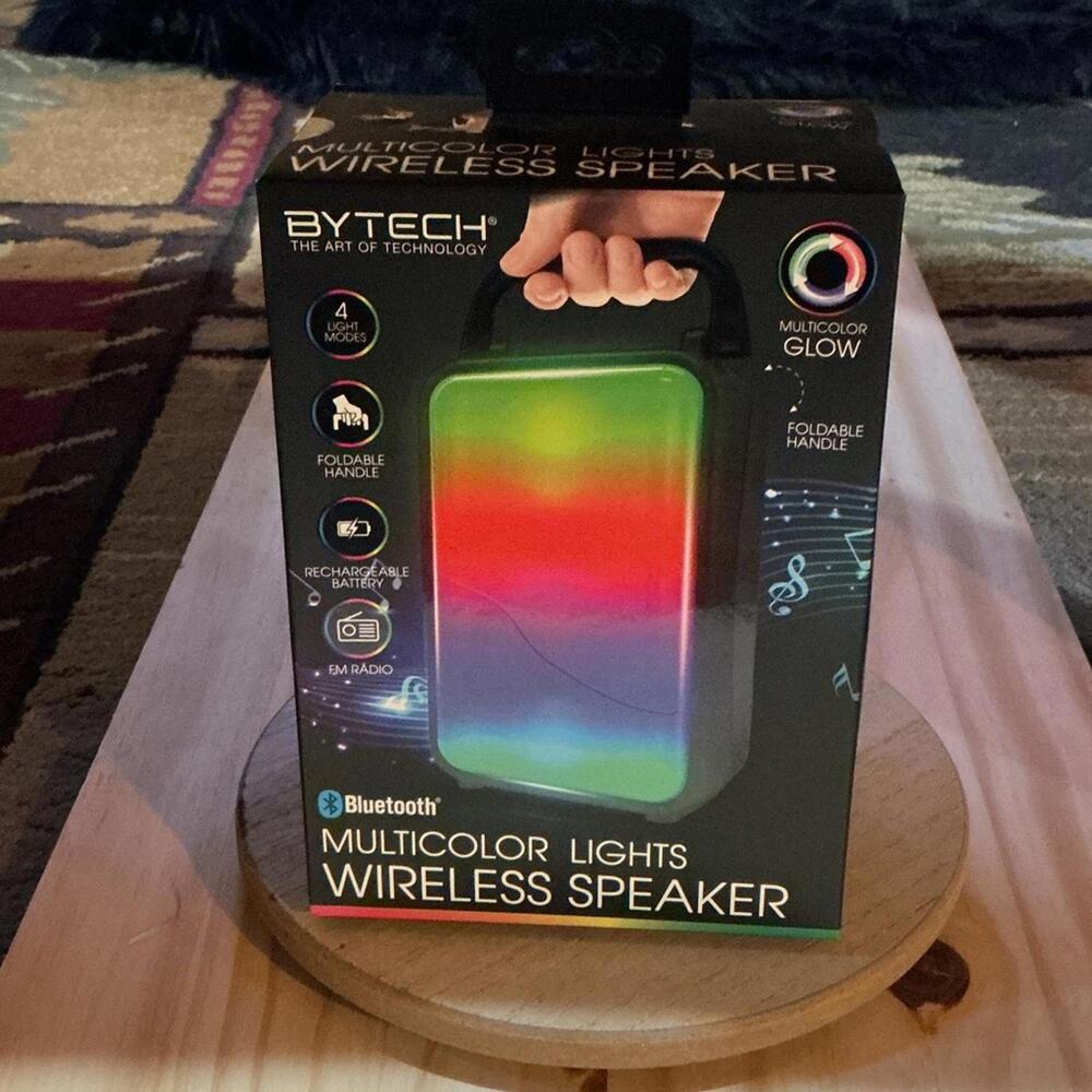 BYTECH‎ Multicolor Lights Wireless Speaker - Black